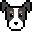 Picture of an dog in 8bit style. The dog is gray and white with a bit of brown in the eyes. It's a bodeguero dog.