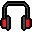 Picture of a set of headphones in 8bit style.