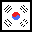 Picture of the flag of South Korean in 8bit style.